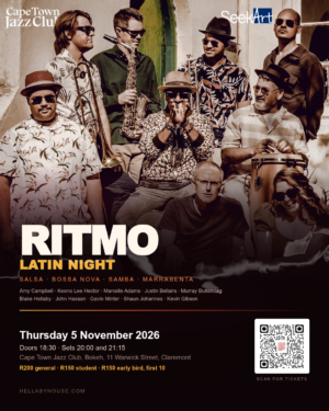 Ritmo, a ten-piece Latin band, at Cape Town Jazz Club on 5 November 2026.